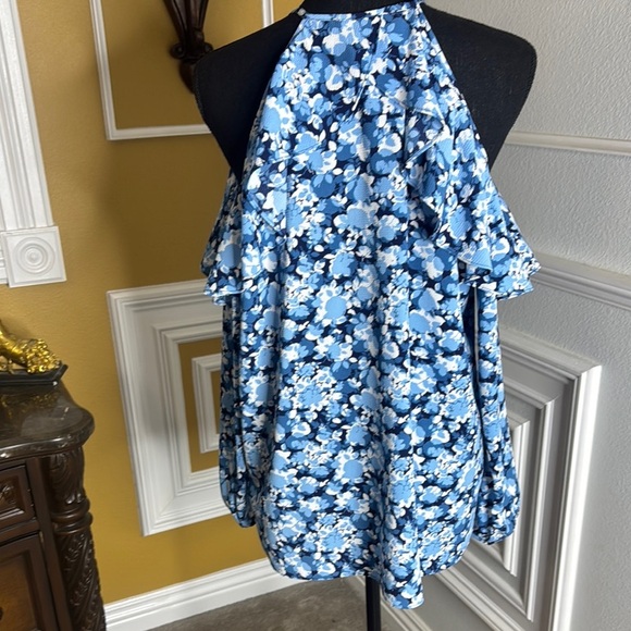 Floral Blue Halter Top - Picture 12 of 15